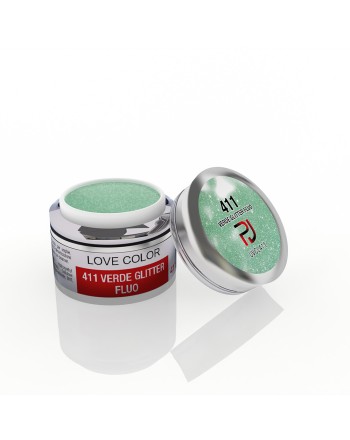 GEL COLOR 411 VERDE GLITTER...